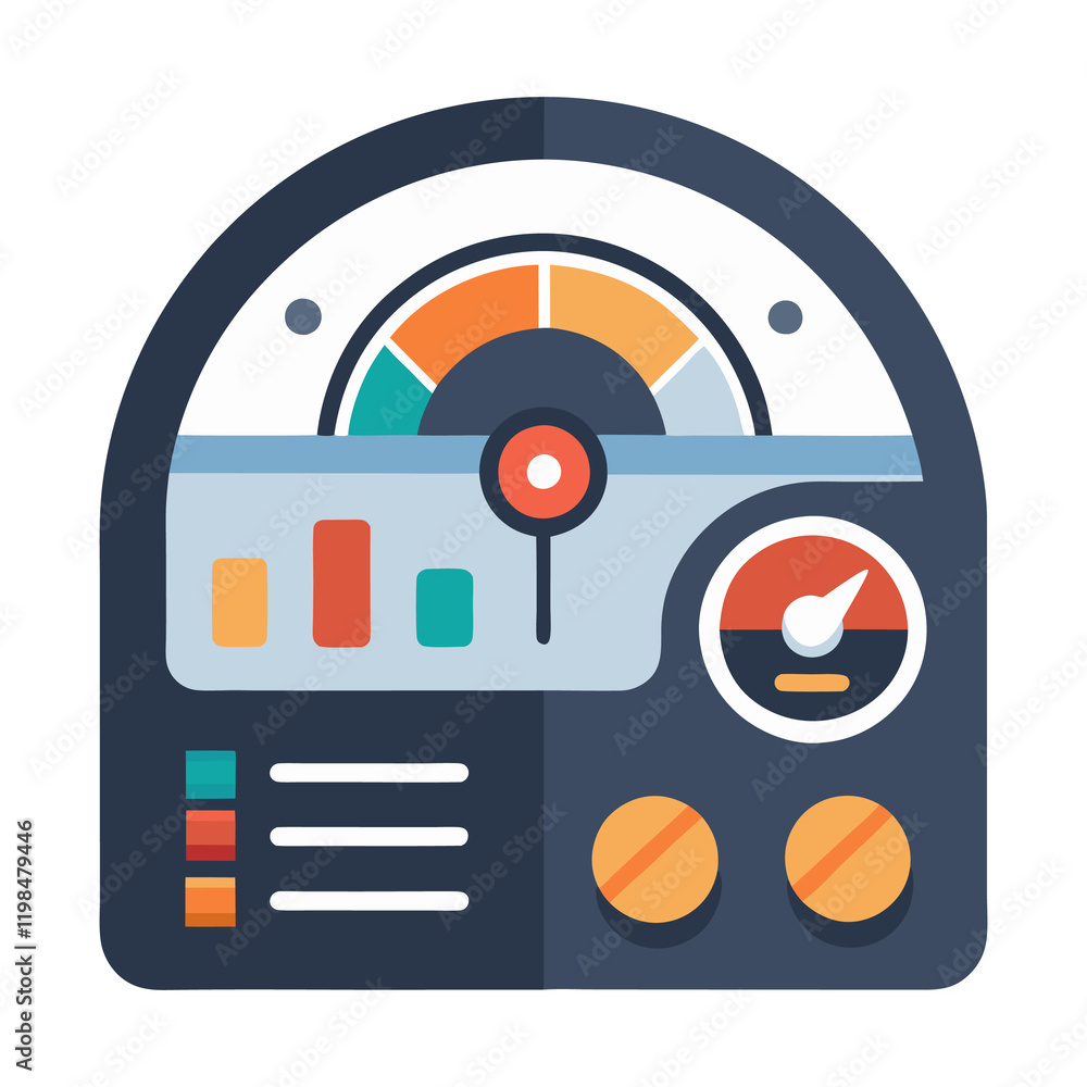Poster kpi tracking vector icon generated ai