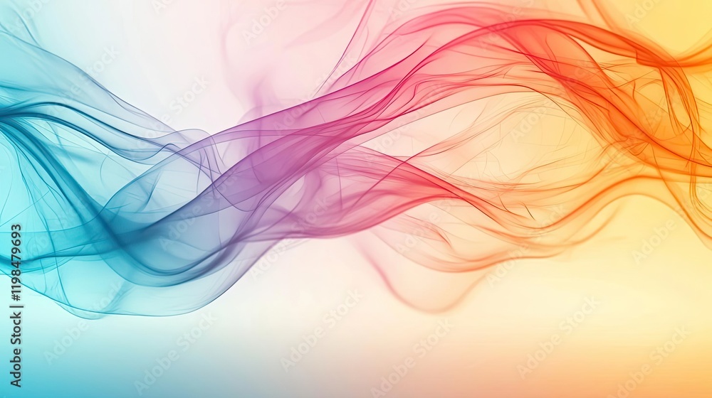 Poster dust pollution idea. colorful abstract flow of smoke creating a visually stunning background effect.