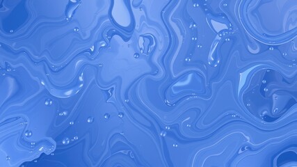Abstract Swirling Blue Liquid with Bubbles A Serene and Textured Background