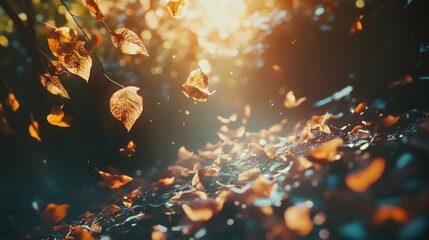 Autumn Leaves Falling