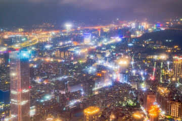 Obraz premium 台湾 台北101からの夜景