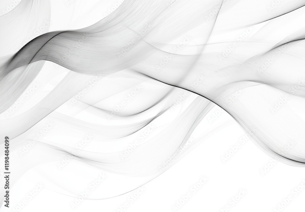 Poster white abstract background with curved lines and light gray texture for high-resolution design and ae