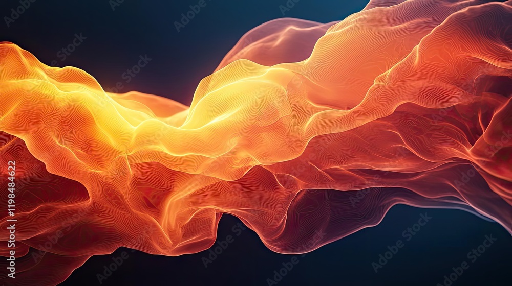 Poster dust pollution concept. abstract vibrant flames create stunning visual effects in dynamic colors and