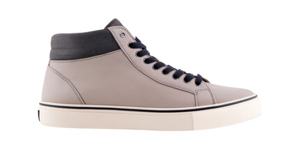 Men's high-top sneakers, isolated on transparent background