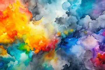 Abstract Grey Watercolor Background Texture: Artistic Paper Painting