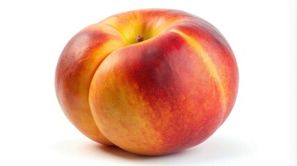 Close-Up of Ripe Single Peach - A close-up of a fresh, ripe peach with vibrant orange and yellow hues, showcasing its natural beauty and texture.

