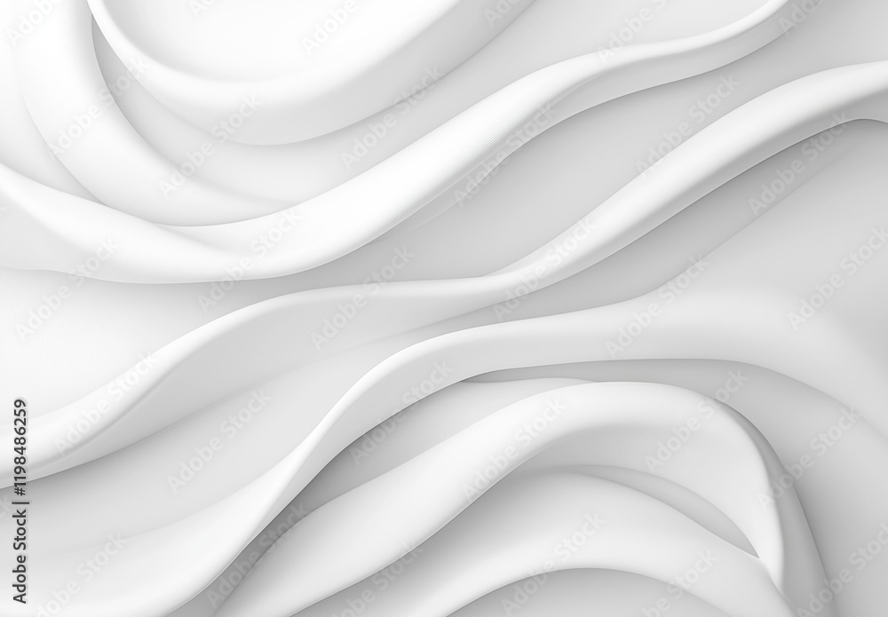 Aufkleber white abstract background with curved lines and light gray texture for high-resolution design and ae