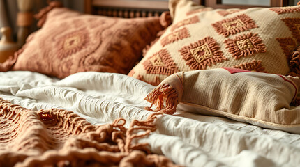 Bohemian Bedroom Decor: Cozy Pillows and Textures for a Relaxing Atmosphere