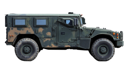 Obraz premium Military armored fighting vehicle, isolated on transparent background