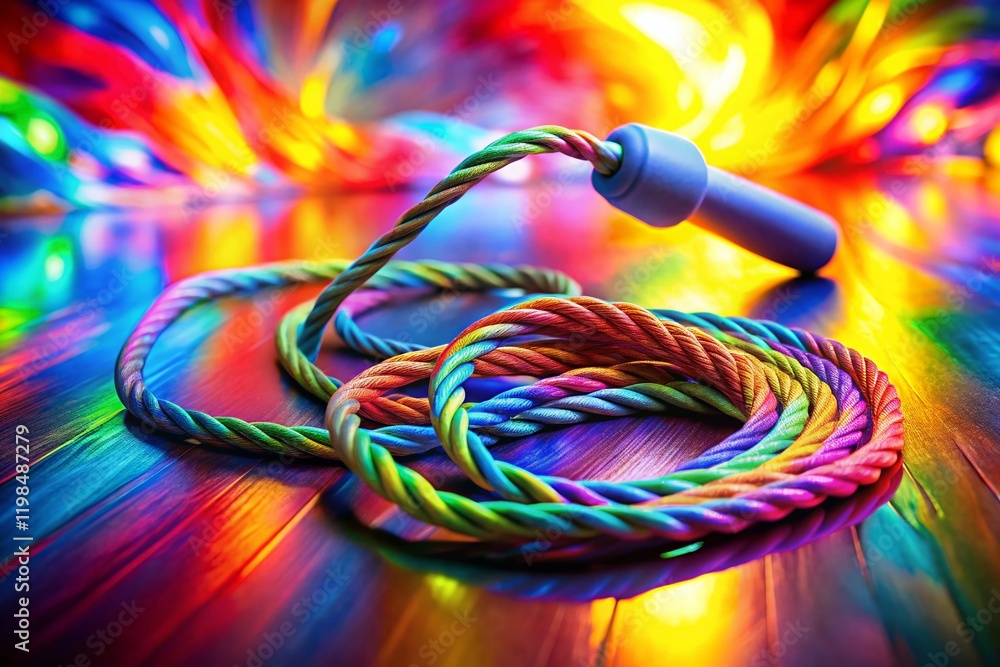 Poster abstract skipping rope background: dynamic energy and movement in high definition