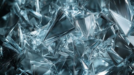 A Close-Up View of Sparkling, Icy Crystal Shards