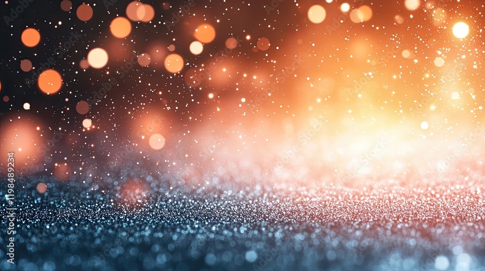 Poster dust pollution concept. vibrant sparkles and glowing orbs create a mesmerizing visual effect.