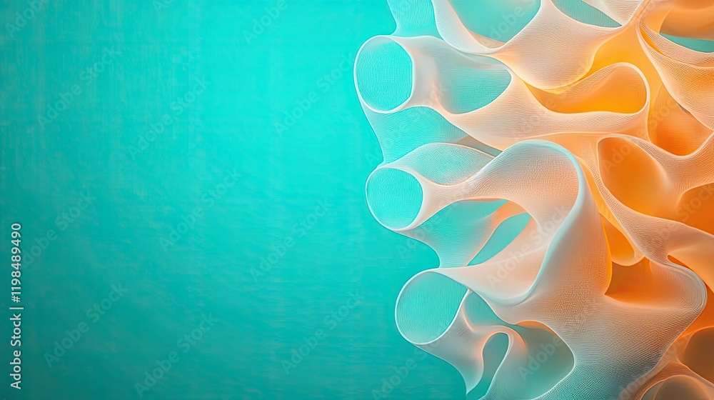Poster dust pollution idea. abstract colorful design in soft curves, creating a soothing visual experience.