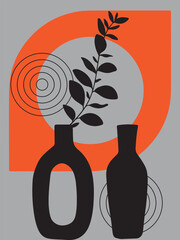 tropical poster abstract art and geometric shape background