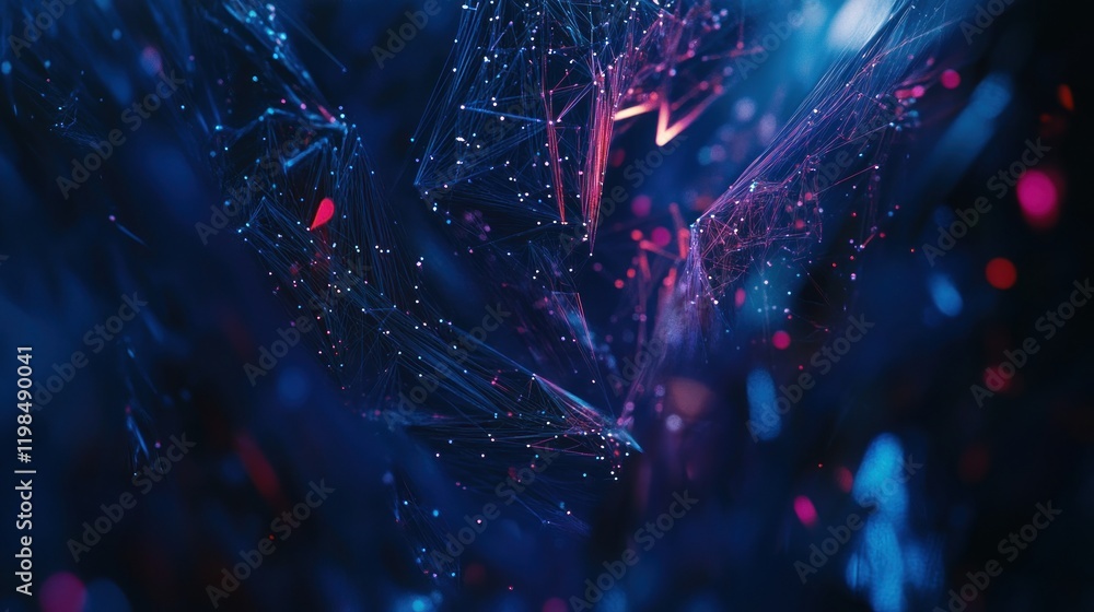 Poster abstract network: digital web of connections