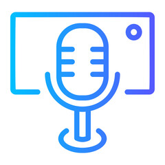 record Line Gradient Icon