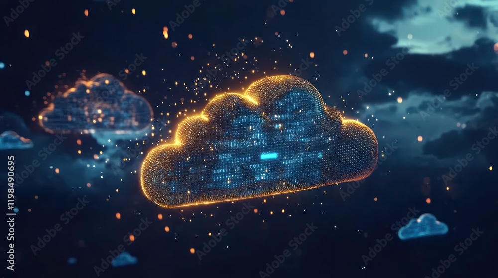 Poster digital cloud computing: data storage and network technology