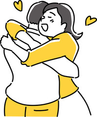 抱きしめる男女