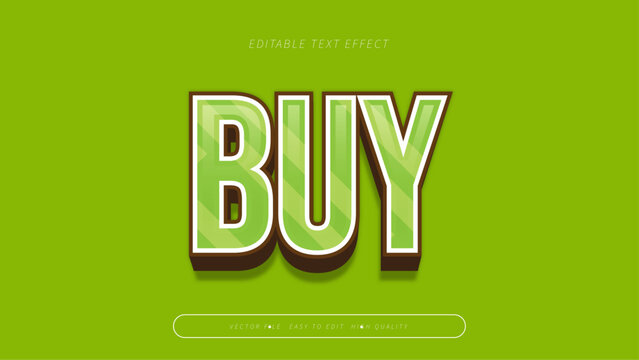 buy editable text effect with green brown bold gradient style