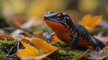 Naklejka premium In the Heart of the Rainforest: Green Leaf Tree Frog Among Lush Vines