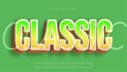 modern neon classic text effect editable vector typography
