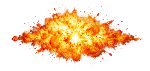 a fire explosion with smoke and sparks
