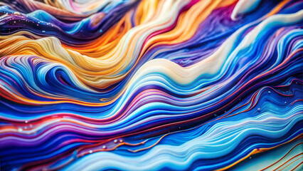 Blue and orange wavy psychedelic texture