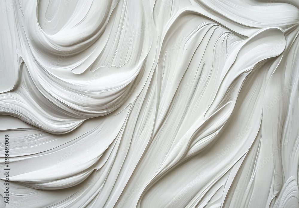 Poster white abstract background with curved lines and light gray texture for high-resolution design and ae
