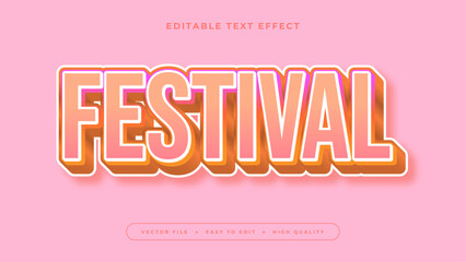 retro editable text effect with pink brown bold gradient style