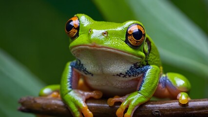Quiet Wetland Scene: Ha swell’s Frog let Perched on a Lily Pad