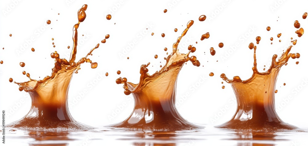 Poster dynamic splash of liquid on white background capturing the essence of motion and energy in a stunnin