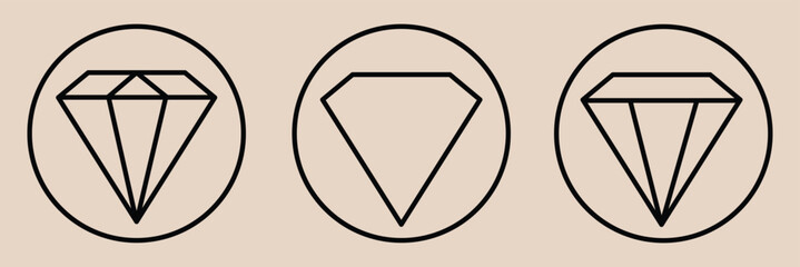 set of diamond icon . vector illustration eps 10. diamond icon for web page, 