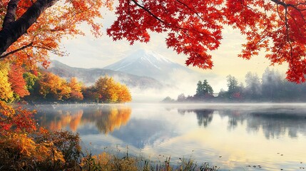 Autumn Lake, Mountain Reflections