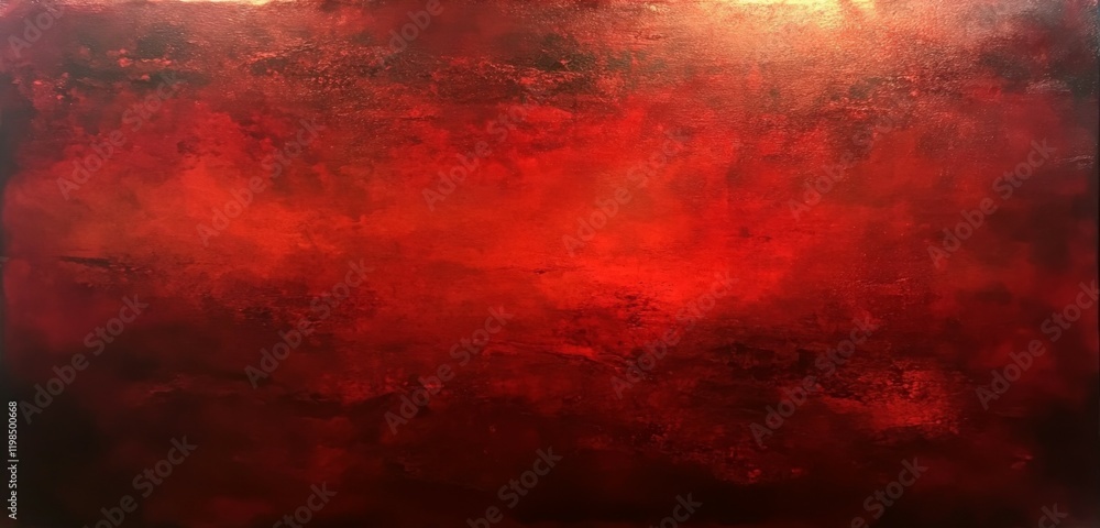 Poster deep rich red abstract background with rough texture and uneven surface, top-down perspective