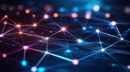 Fototapeta premium Abstract Network Connections: Digital Universe