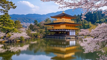 Fototapeta premium Cherry blossoms in Kyoto City, Japan