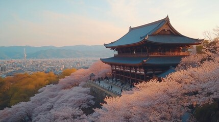 Fototapeta premium Cherry blossoms in Kyoto City, Japan