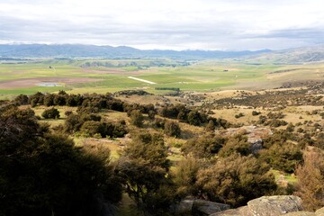 Fototapeta premium Stunning Mountains and Valley Landscape of Otago, New Zealand