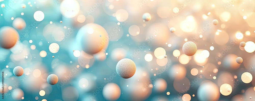 Poster Dust pollution idea. Abstract bokeh background with shimmering lights and soft colors for creative design.