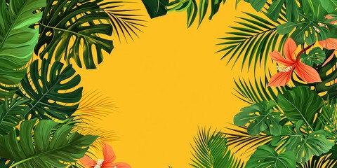 A collection of vector tropical plants and leaves, ideal for creating nature-themed artworks.