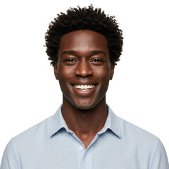Happy Smiling African American Man Portrait Studio Shot Professional Face Male Black Model Image Photo Black  