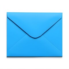 Photo of a Blue Envelope on a White Surface