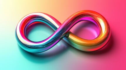 Naklejka premium Colorful 3D Abstract Infinity