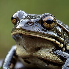 Jungle Harmony: The Robust Whistling Frog Amidst Lush Greenery