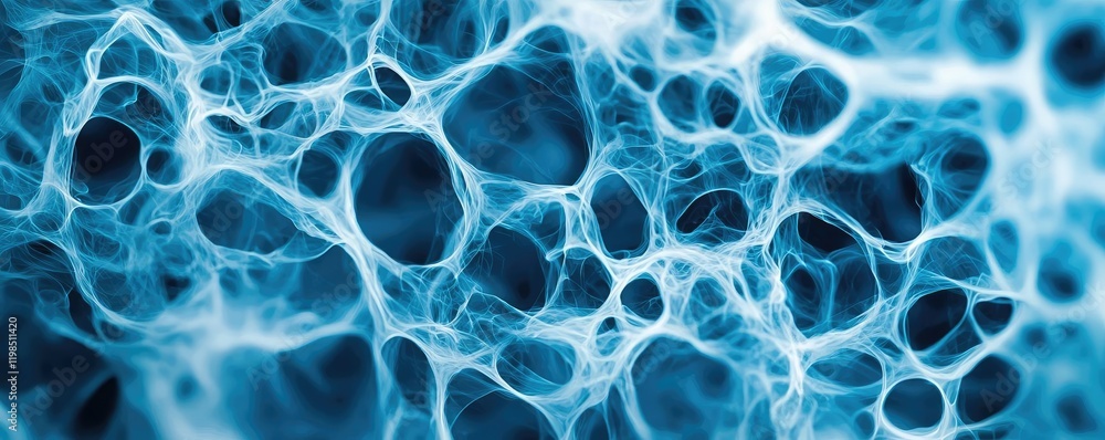 Fototapete dust pollution idea. abstract blue texture resembling cellular structure with intricate patterns.