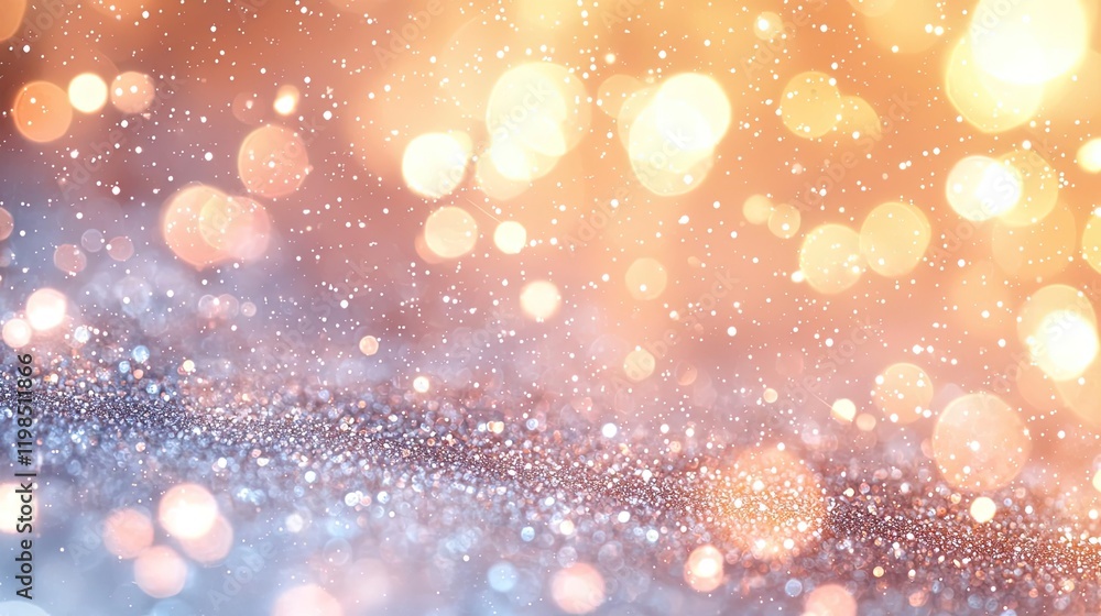 Poster dust pollution idea. a dreamy background filled with shimmering bokeh lights in warm hues.