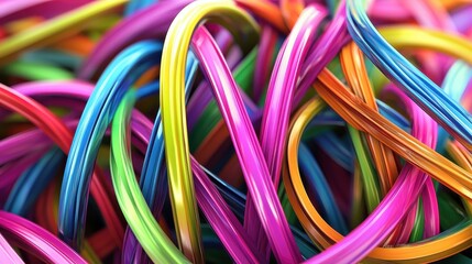 Modern Colorful 3D Abstract Lines