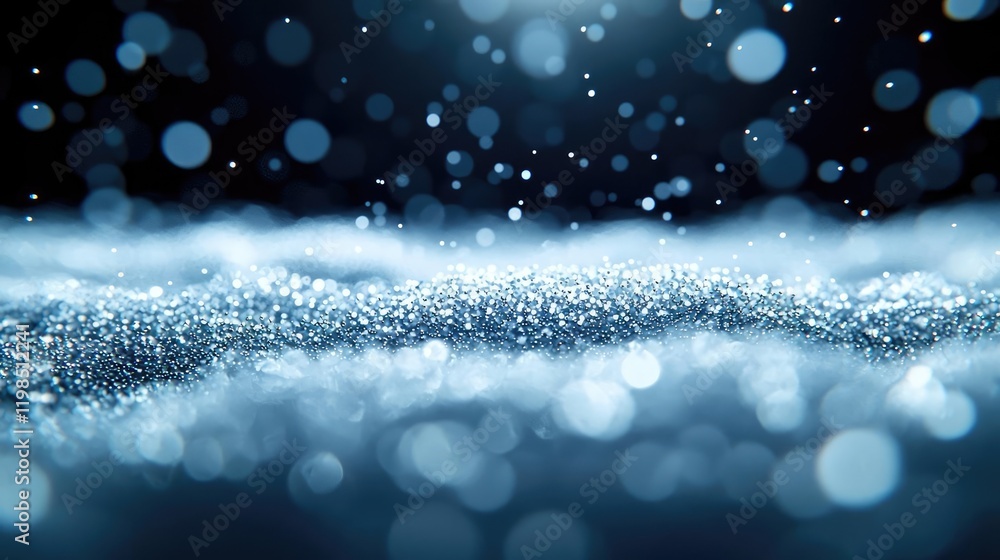 Poster Dust pollution idea. A mesmerizing close-up of shimmering water droplets creating a magical atmosphere.