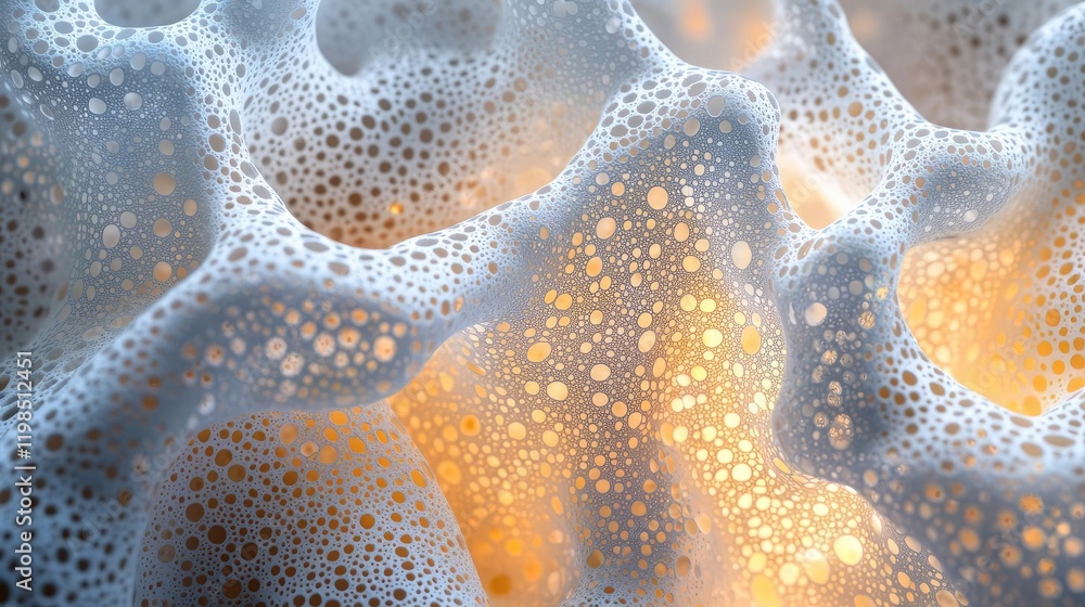 Poster Dust pollution idea. Abstract close-up of bubbles showcasing light and texture for creative backgrounds.