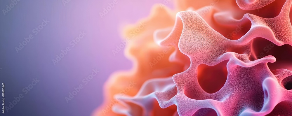 Poster dust pollution idea. abstract close-up of colorful organic shapes in a vibrant composition.